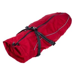 Dog Coat with Harness – Red